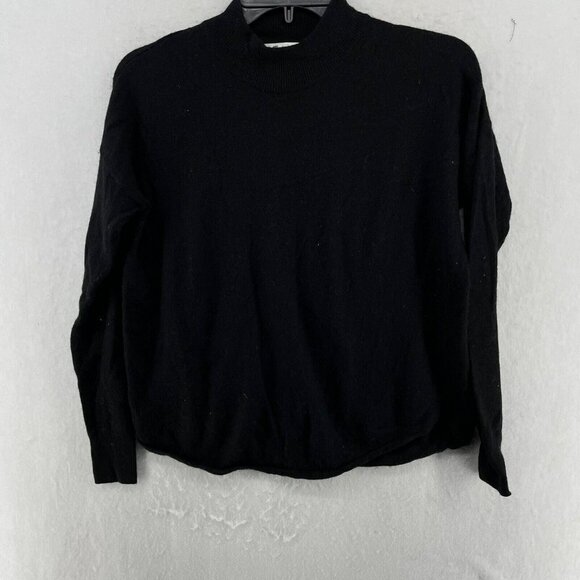 Madewell Sweater Women's Sz 2XS Black Turtle Neck Merino Alpaca Blend Pullover - Picture 1 of 13
